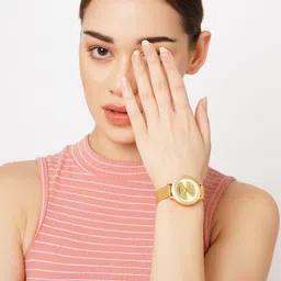 WATCHSTAR Watch For Womens Stainless Steel Style Straps Analogue Watch Laxi GoldDL image 4