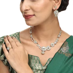 ANIKAS CREATION Gold-Plated Stones Studded Jewellery Set image 2