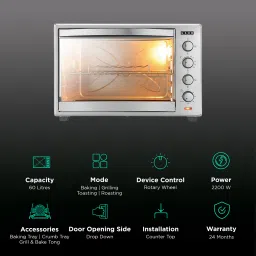 USHA 3760RCSS 60L Oven Toaster Grill with Rotisserie Function (Steel) image 3