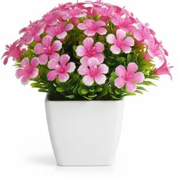 plantworld Decorative Artificial Plant with Flower Bonsai Wild Artificial Plant with Pot-picture-46