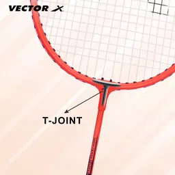 vector x VXB-150 Red Strung Badminton Racquet image 4
