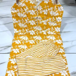 subhan textiles Women Printed Cotton Blend A-line Kurta image 1