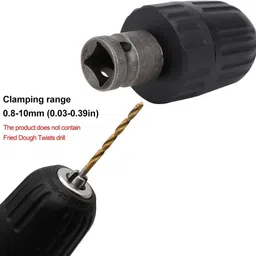 pkt 0.8-10mm Keyless Drill Chuck Hand Tight Clamp Thread Adapter Wrench Conversion Thread Head 0.8‑10mm 3/8‑24UNF for SDS image 3