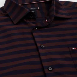 Tommy Hilfiger Standard Striped Pure Cotton Formal Shirt image 4