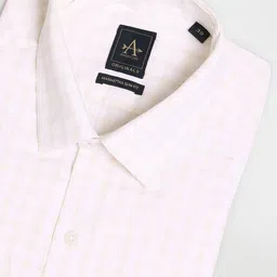 Arrow Checked Spread Collar Slim Fit Formal Cotton Shirt image 2