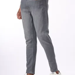 wrogn Men Skinny Mid Rise Grey Jeans image 2