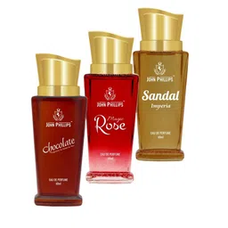 JOHN PHILLIPS Set of 3 Long-Lasting Eau De Perfume 60 ml Each - Chocolate - Sandal - Magic Rose-picture-12