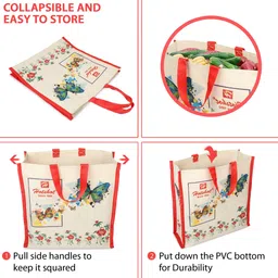 hot shot Hotshot Bags Reusable Medium Heavy Duty Waterproof Shopping Bags Kitchen Essentials/Grocery Bag/Vegetable Bag/Jhola/Carry Bag/Thela with Full Handles Grocery Bag Grocery Bag image 4