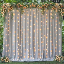 Vistook 20x10FT Wrinkle Free Decoration Backdrop Light Grey Curtain 5x10 (4 Panels) Reflector-picture-12