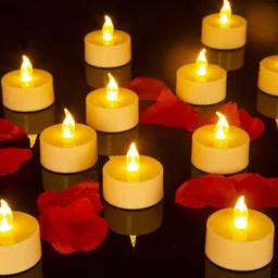 pleasing forest Acrylic LED Tea Light Candle pack of 6 Candle image 2