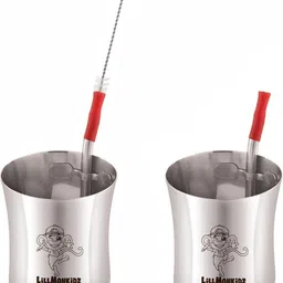 Glass Tumbler with Straw Cleaning Brush & Silicon 150ml-2-image-77