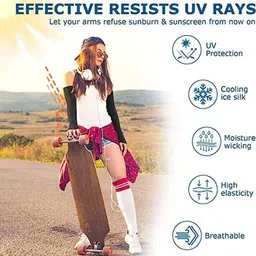 lumicub Nylon, Cotton Arm Sleeve For Men & Women image 3