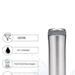 Milton Silver Optima 500 Thermosteel Hot and Cold Flask 460 ml image 5