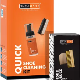 SNEAKARE Quick Shoe Cleaning Kit 150ml Foam Cleaner Suede Eraser Medium & Soft Brush Care Cleaner-picture-16