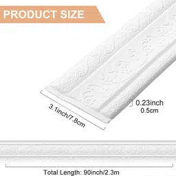 elephantboat Peel Stick Foam Molding Trim Self Adhesive, Crown Wallpaper Border Flexible image 2
