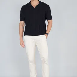 peter england Men Regular Fit Pink Cotton Blend Trousers-picture-28