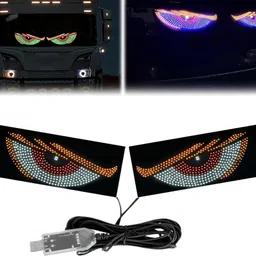 autobizarre 2 Pc Devil Eye LED Panel With USB for Car Windshield Rear Window LED Lights Car Fancy Lights-picture-11