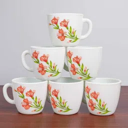 ali Pack of 6 Ceramic 6 PICE CERAMIC PRINTED CUP SET image 1