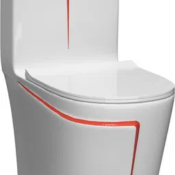 eltix EL1004 IMPORTED Ceramic S TYPE/Water Closet/Commode With Soft Close Western Toilet Seat Western Commode image 1
