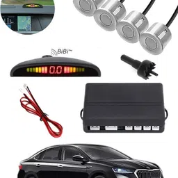 aarsh store Universal 4 Silver Reverse Parking Sensor-AF25A100 Universal 4 Silver Reverse Parking Sensor-AF25A100 Parking Sensor-picture-16