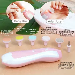 New Baby Nail File Electric,Baby Nail Trimmer with 6 Grinding Heads Safe-image-8