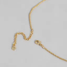 Estele Women Gold Plated Round Shaped Matt finish Pendant Set image 2