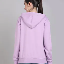 alan jones Women Full Sleeve Solid Hooded Sweatshirt image 2