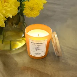 bebos world private limited BW Wax & Wick Lotus Blossom Scented Candle Jar 160g Candle image 1
