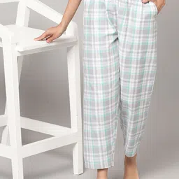 Kryptic Women Checked Pure Cotton Breathable Lounge Pants image 4