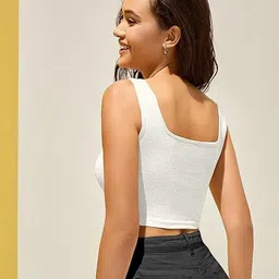 vineetas Casual Sleeveless Solid Women Purple Top image 2