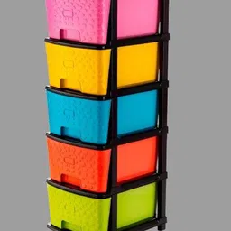 Modular Drawer Storage Organizer | Easy-to-Clean Books Organizer for Kids Room PP Collapsible Wardrobe-image-55