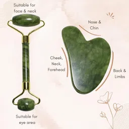 jaimi Ice Roller and Face Stone Roller Massager with Gua Sha Stone (Multicolor) image 3