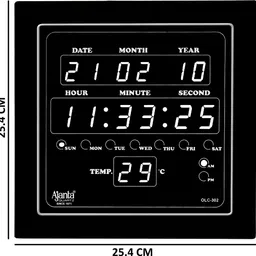 ajanta Digital 25.4 cm X 3.5 cm Wall Clock image 3