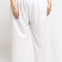 miss desire Women Relaxed White Viscose Rayon Trousers-picture-12