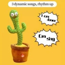 fortay New Dancing Cactus Repeats, Talking Dancing Cactus Toy, Repeat+Recording image 2