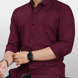 selinta Men Regular Fit Solid Button Down Collar Casual Shirt-picture-27