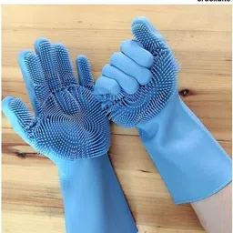 Household Magic Gloves with Scrubber Wet and Dry Glove-image-74