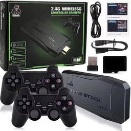 Subhash pustak mandir Black Retro Game Plug and Play with Dual 2.4G Wireless Controllers Gaming Accessory Kit-image-71