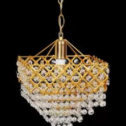 prop it up CRYSTAL BIG K-9 CEILING HANGING/PENDANT LIGHT GOLDEN CLASSICAL DESIGN SQUARE 10" Chandelier Ceiling Lamp-picture-39