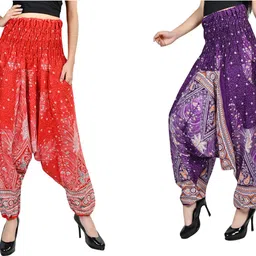 letz dezine Printed Rayon Women Harem Pants-picture-20