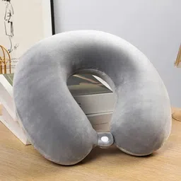 vishal trader Microfibre Travel Pillow Pack of 1 Solid u-shape cushion image 1