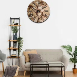 olive tree Flowers 15 Inches Classic Wooden Clock image 1