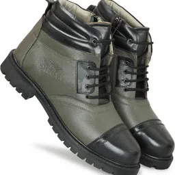 pillaa Liberty Police Ankle Boots PU Leather Anti-Skid TPR Steel Shank Boots For Men-picture-14