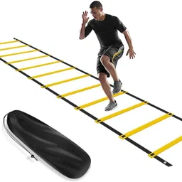 leosportz Agility Ladder 4 meter Speed Training Ladder with 10 Adjustable Rungs, for Soccer, Football, Sports Training - Includes Heavy Duty Carry Bag Speed Ladder-picture-10