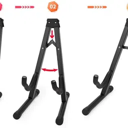 vanika, with good wishes Universal Folding A-Frame Guitar Stand for Electric & Acoustic A Frame Stand image 3