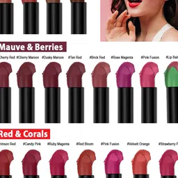 PERPAA Set of 2 Cremy Matte Long Lasting Lipsticks 3.5g Each - Natural Pink + Rose Red image 5