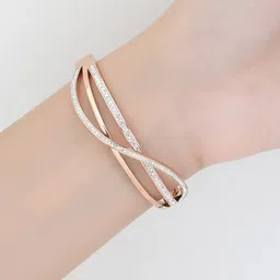 MYKI Rose Gold-Plated Bangle-Style Bracelet image 3