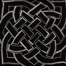 ZEBA Black & Silver-Toned Embroidered Square Cushion Cover image 5