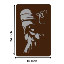 dekorstation Guru Nanak Ji Medium Brown Engineered Wood Wall Art With LED Light image 4