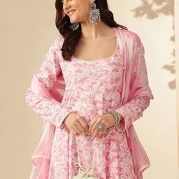 Anouk Women Floral Printed Floral Anarkali Kurta-image-21